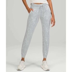 Lululemon Athleisure Joggers Size 6 Grey Dappled High-Rise Rulu Sweatpants